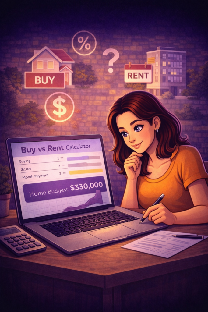 buy vs rent calculator comparing the cost of buying a home versus renting