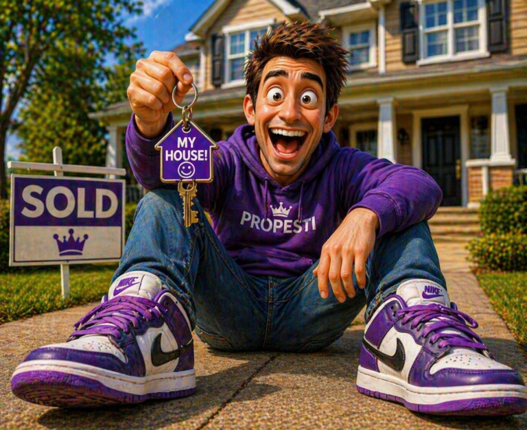 small home buyer holding keys high interest rates advantage