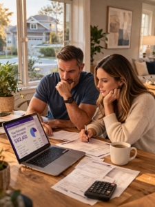 Home Seller calculating estimated net proceeds and closing costs using a real estate net sheet calculator