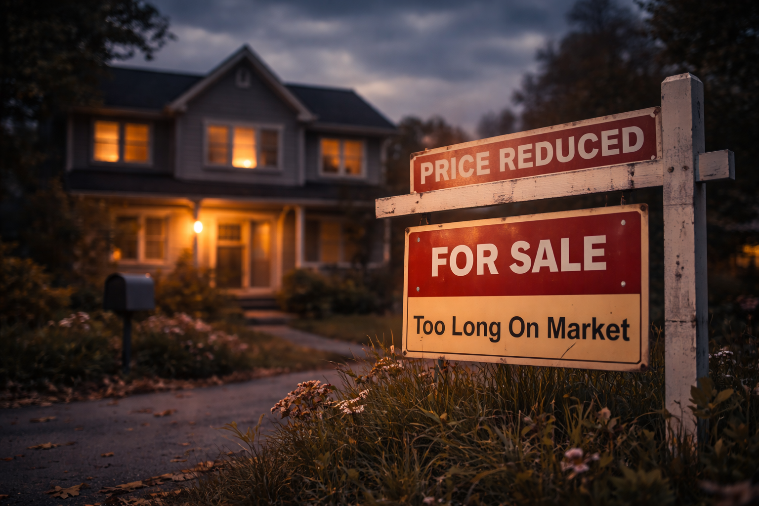 home sitting longer in 2026 overpriced house real estate market price reduced